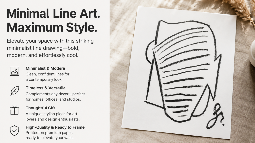 Line Face Man